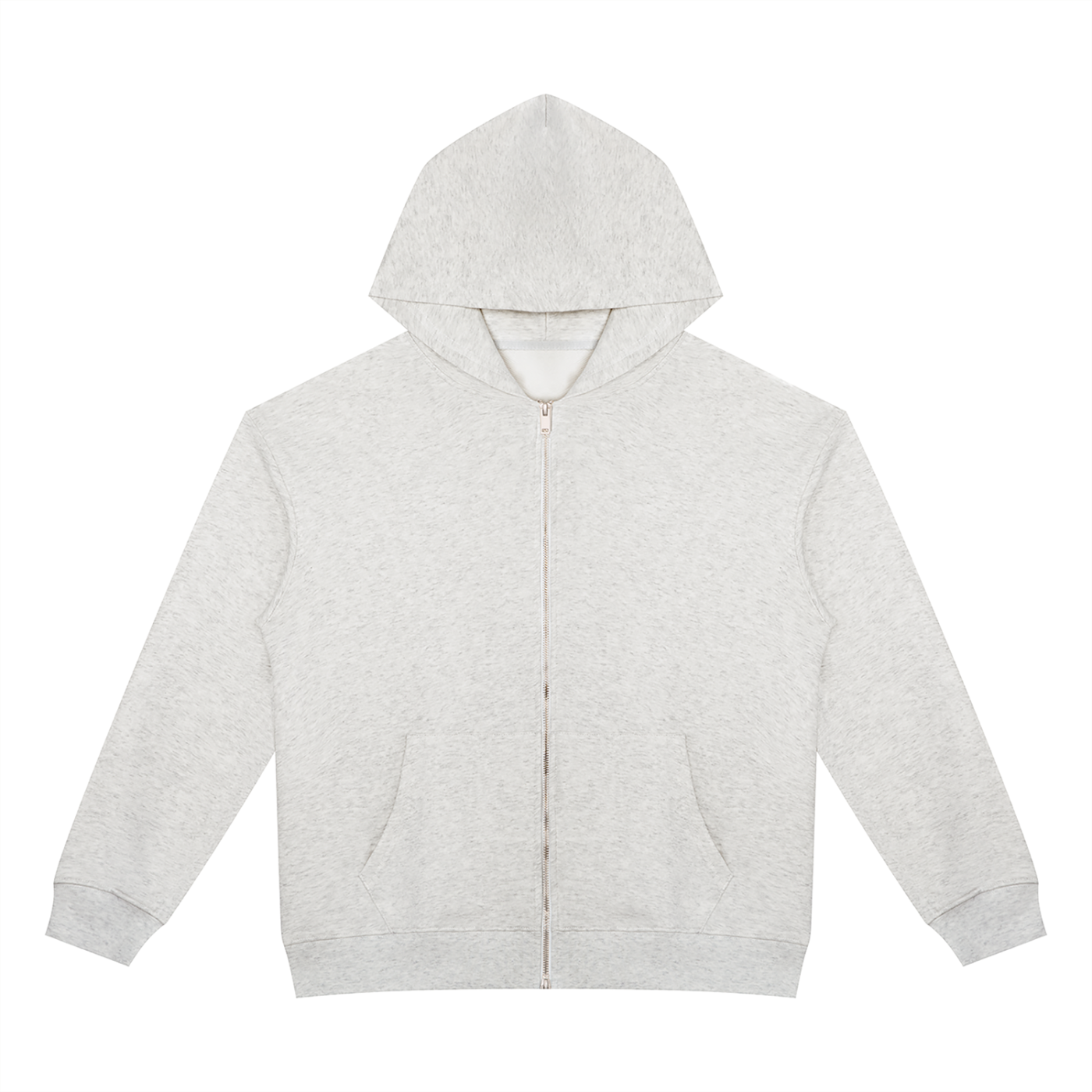 NOX Back Logo Zip-Up Hoodie — Bone