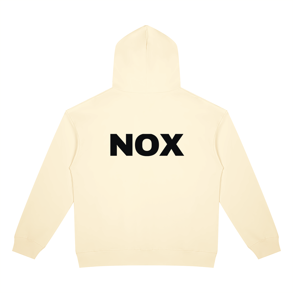 NOX Back Logo Zip-Up Hoodie — Bone