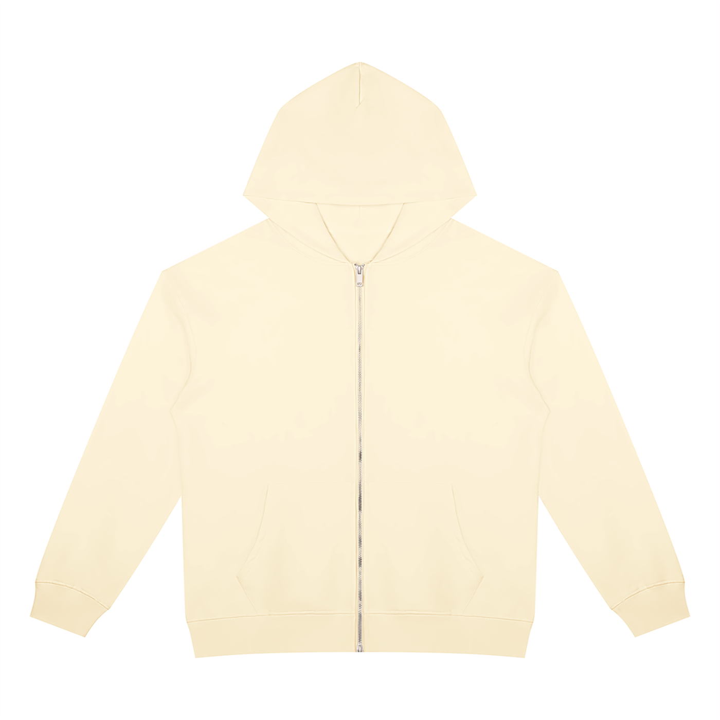 NOX Back Logo Zip-Up Hoodie — Bone