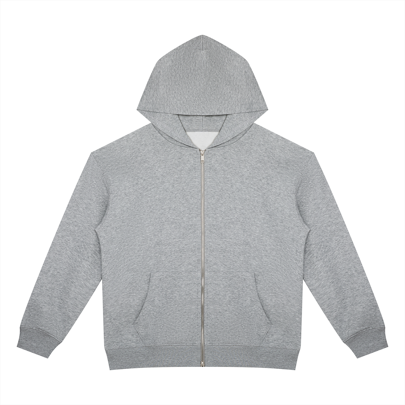 NOX Back Logo Zip-Up Hoodie — Bone