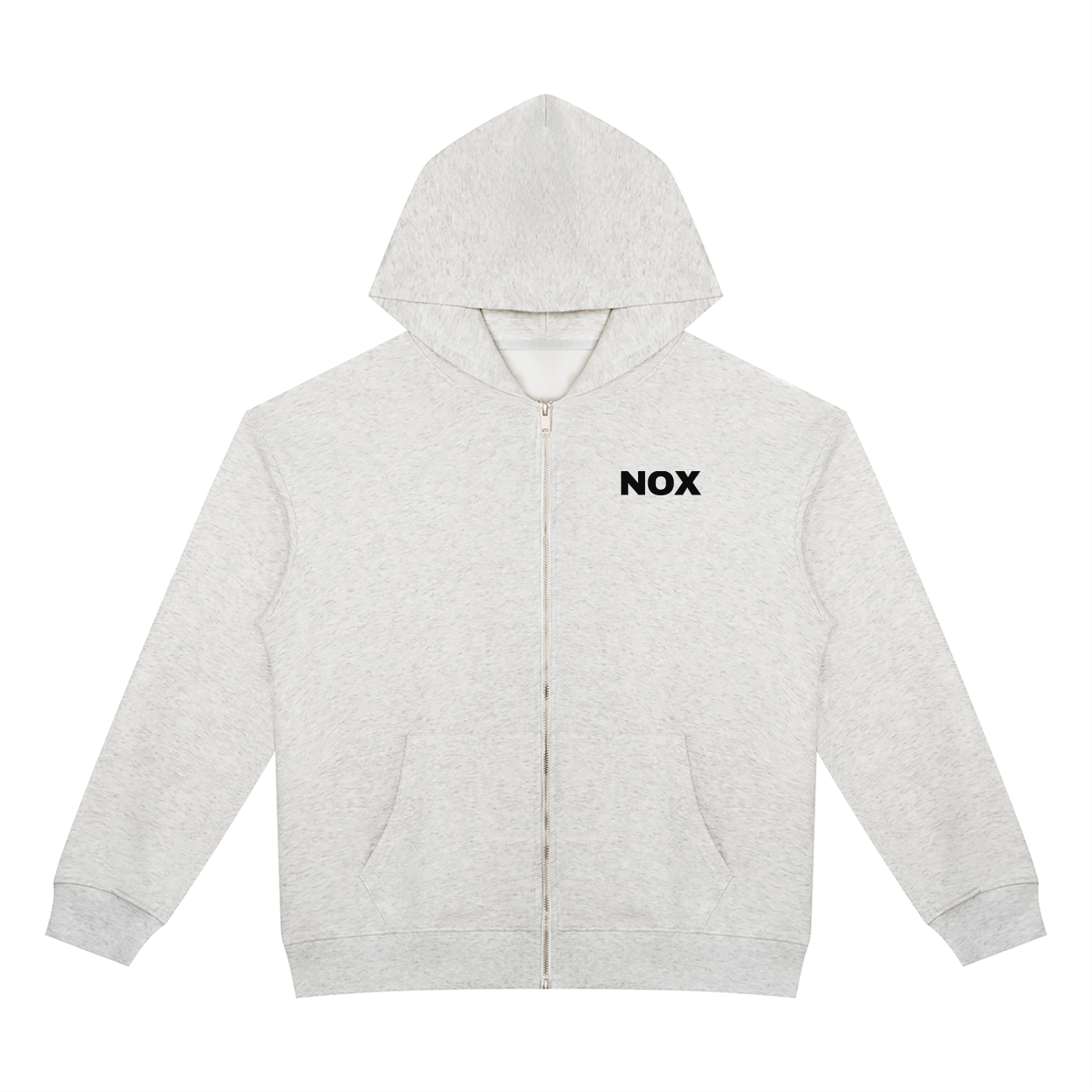NOX Zip-Up Hoodie — Bone