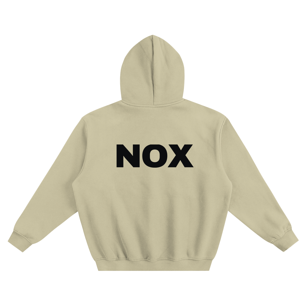 NOX Back Logo Boxy Hoodie — Bone