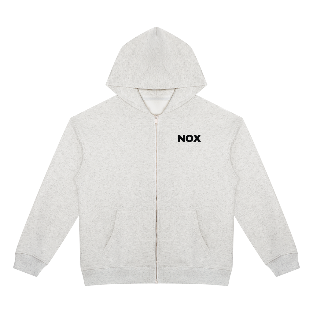 NOX Zip-Up Hoodie — Bone