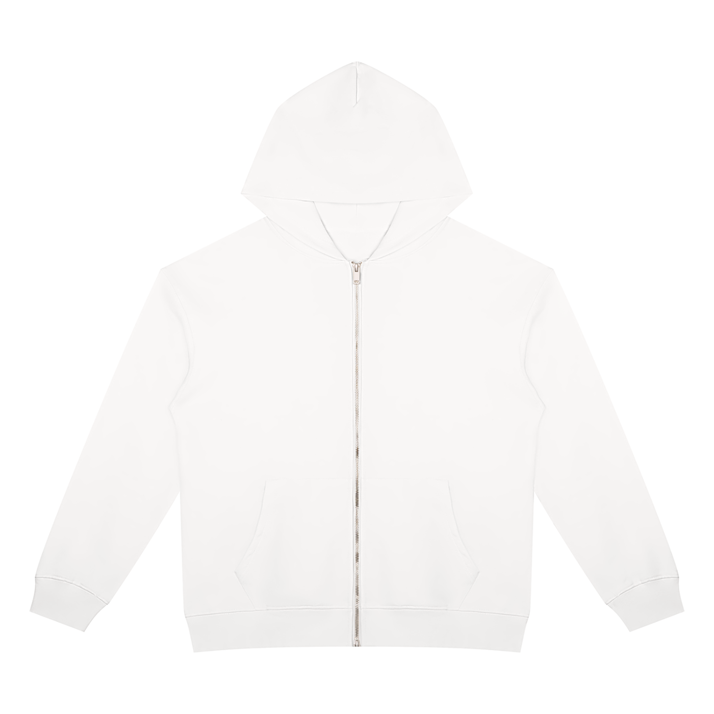NOX Back Logo Zip-Up Hoodie — Bone