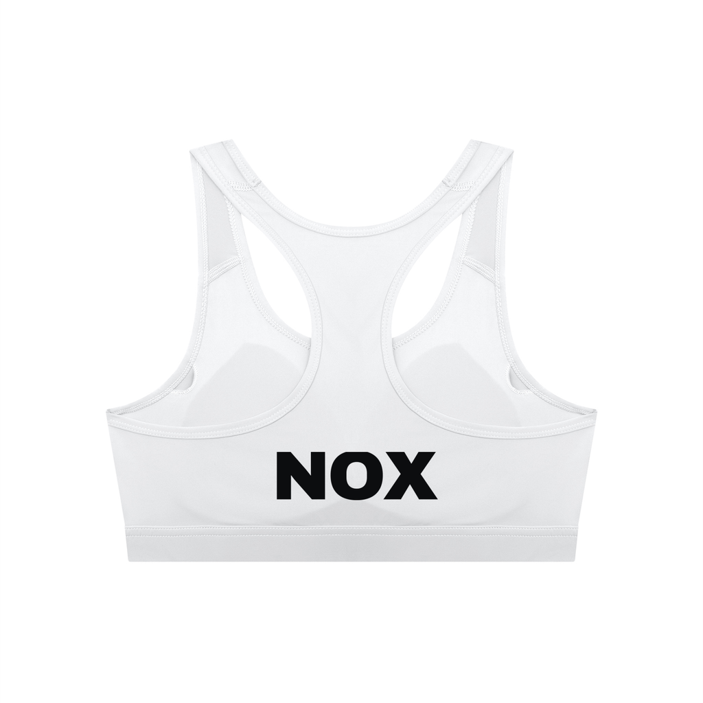 NOX Back Logo Sports Bra — Bone