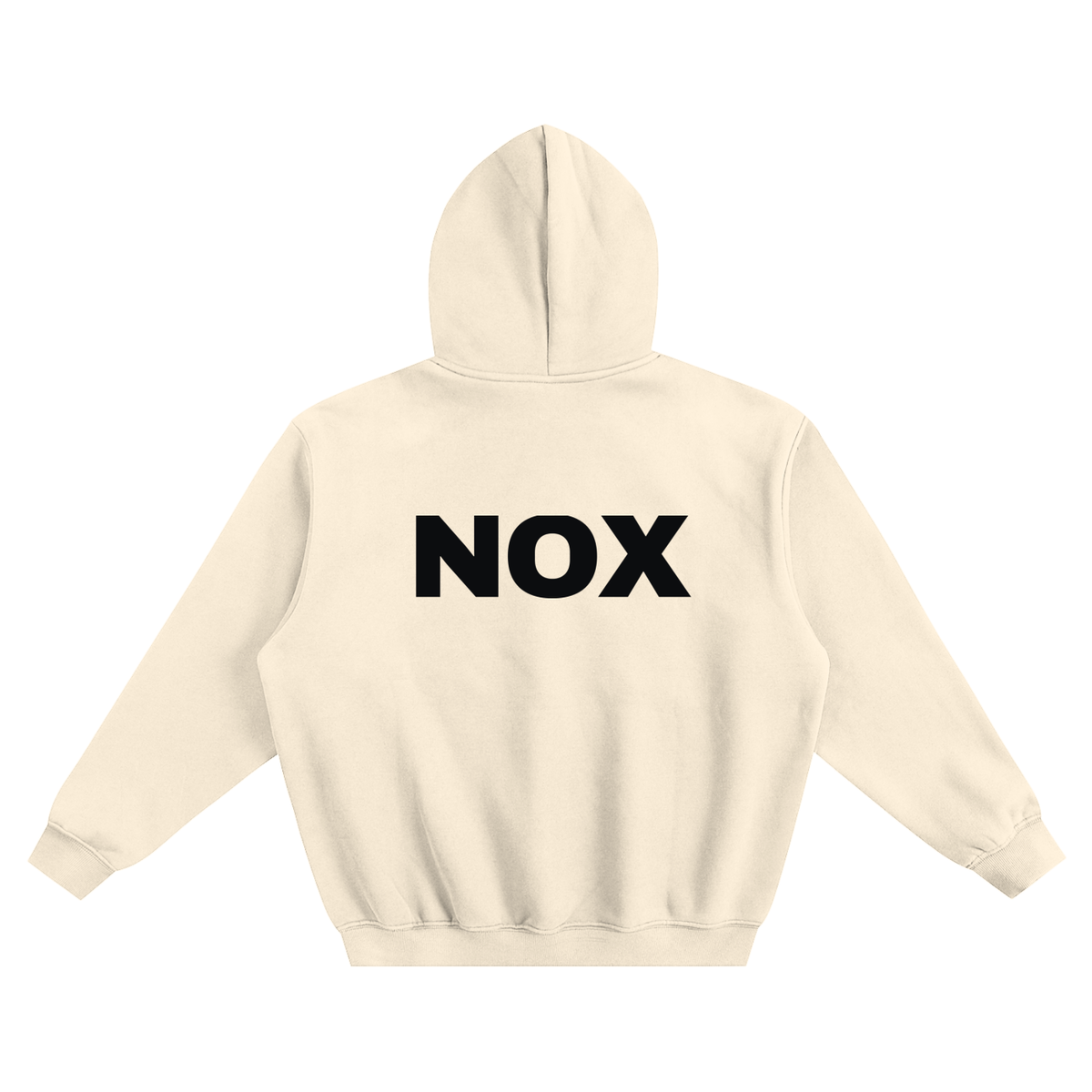 NOX Back Logo Boxy Hoodie — Bone