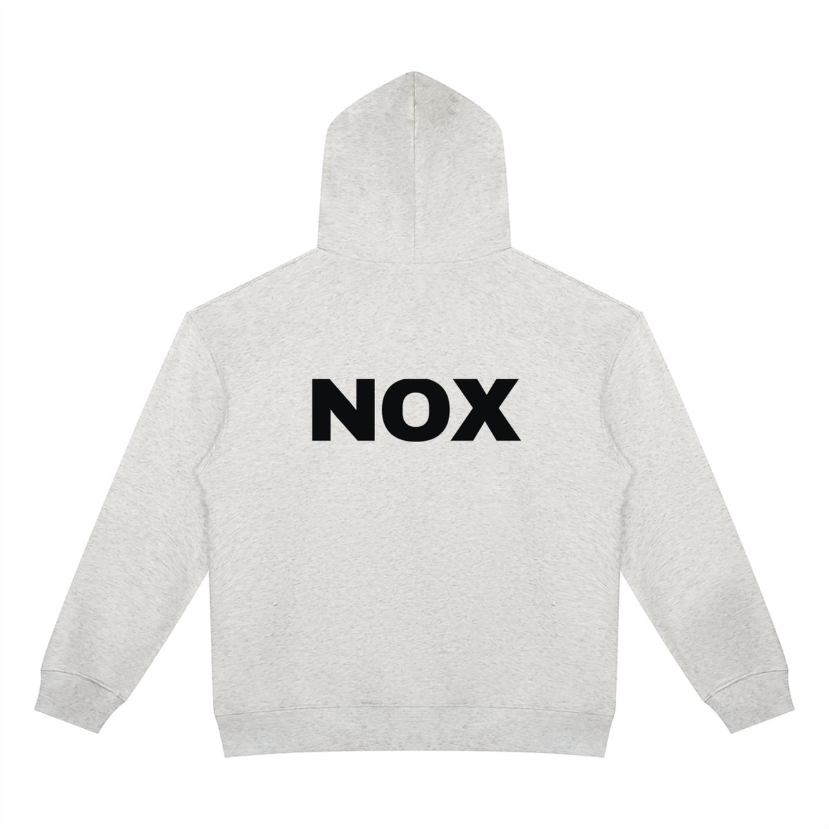 NOX Back Logo Zip-Up Hoodie — Bone