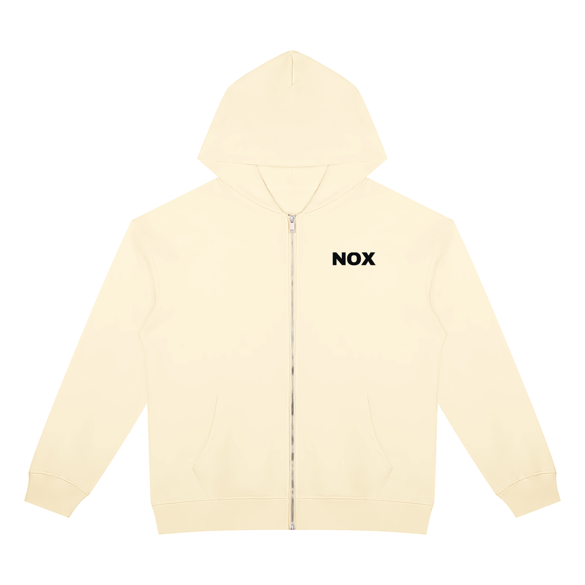 NOX Zip-Up Hoodie — Bone