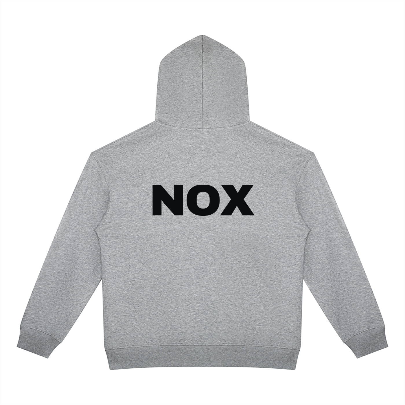 NOX Back Logo Zip-Up Hoodie — Bone